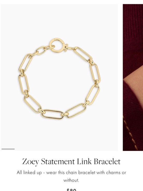 Jewelry - Statement Link Bracelet - Gold